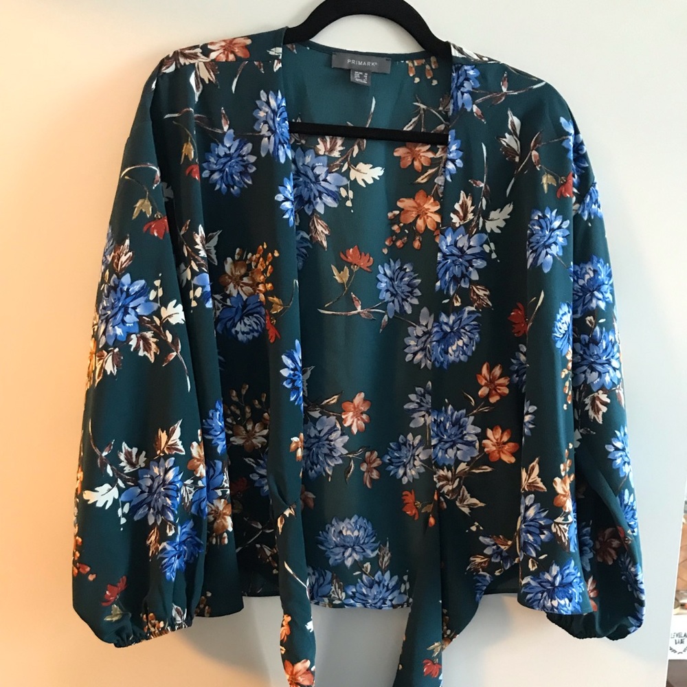 Floral wrap blouse